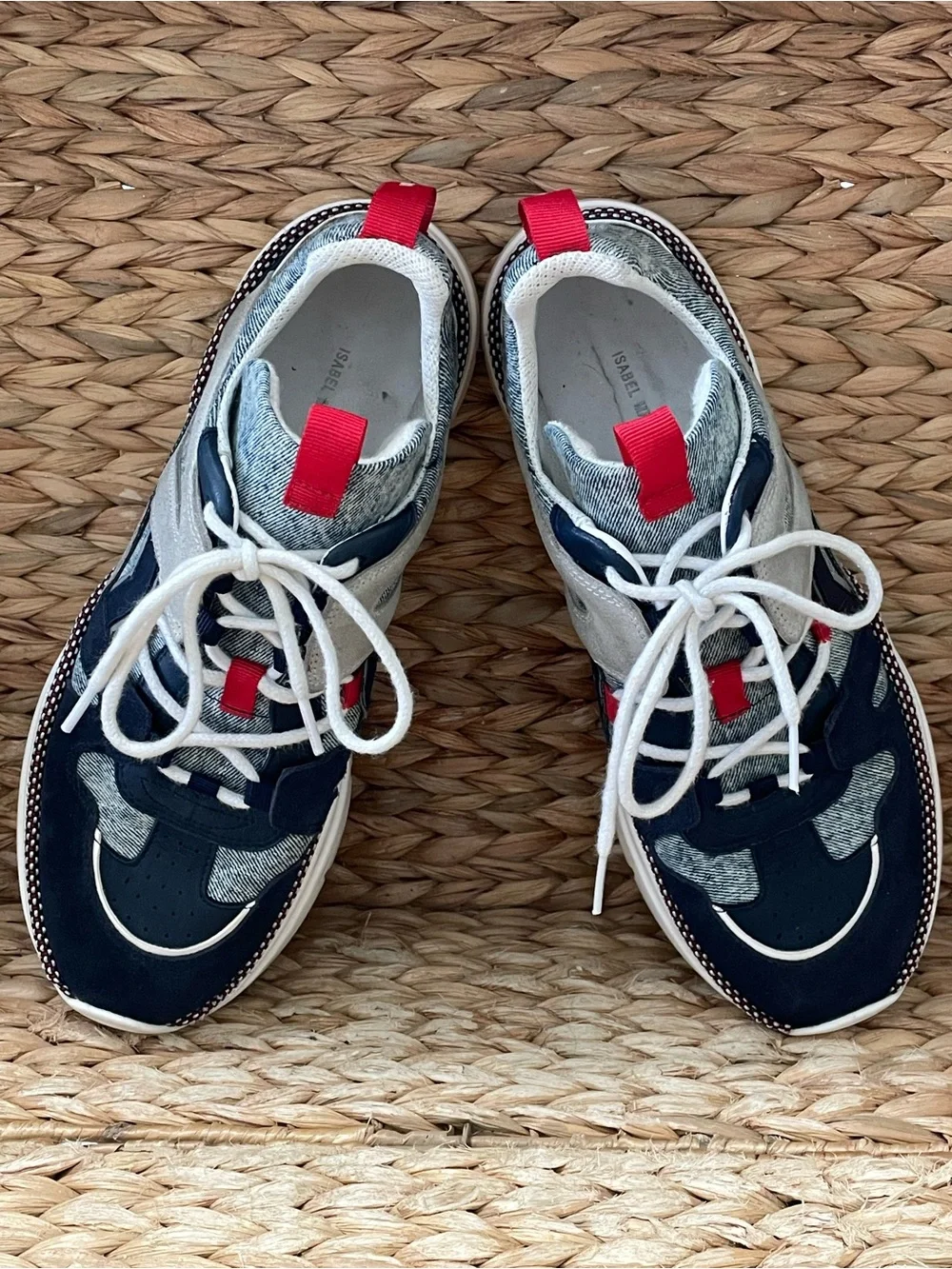 Isabel Marant‎ Kindsay Denim Suede Leather Snow Was Sneakers Womens 42 / 12
